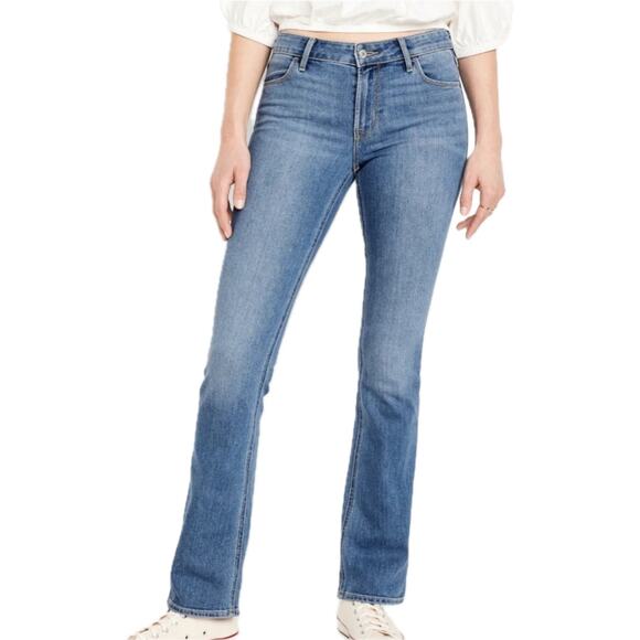 Old Navy Curvy Mid-Rise Boot Cut Jeans Women's 10R | Blue | Stretch Denim | EUC - Picture 1 of 10